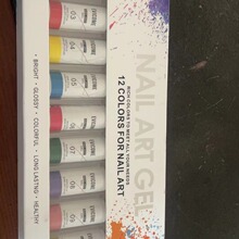 跨境新品 批发美甲12色拉线胶指甲实色绘画线条胶8ml 3D彩绘胶