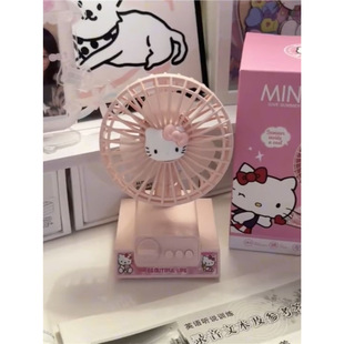 Cute Hello Kitty Melody Culomi Big-Eared Dog Desktop USB Fan Bedroom Student Desktop Fan