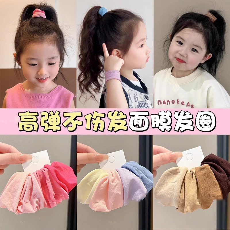 Anillo de cabello de máscara ultra ancho de cabello de cola de caballo alta cuerda de cabello de niñas 2025 nueva banda de goma sin costura de alta elasticidad