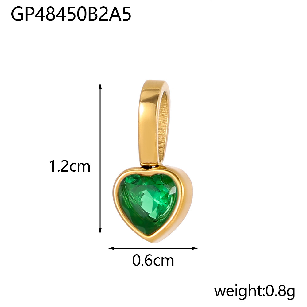 15g Weight Pendant, Chain Jewelry Making Type 12*6mm, 45cm Jewelry Making Size Zircon Inlay Material DIY Jewelry Accessories Classification 1 Piece Quantity 304 Stainless Steel Material Heart Shape Pattern Plating Design Basic, Modern Style, Simple Style Style 1 Piece 12*6mm 45cm 304 Stainless Steel Zircon Heart Shape Pendant Chain 7