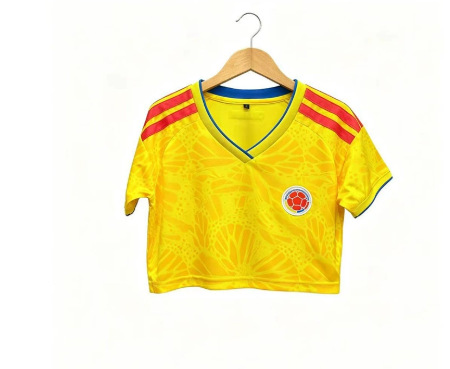 Copa del Mundo España Argentina México versión de fans camiseta de mangas cortas con ombligo brasileño camiseta de mujer image 13