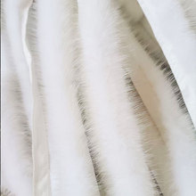 定制白色水貂毛条旗袍汉服唐装领口服饰真毛辅料斗篷DIY毛领袖口