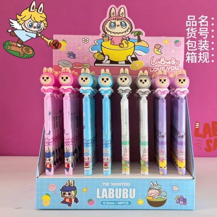 Nuevo bolígrafo neutro de prensa lateral dibujos animados lindos estudiantes con bolígrafo de escritura creativo de alto valor visual bolígrafo neutro