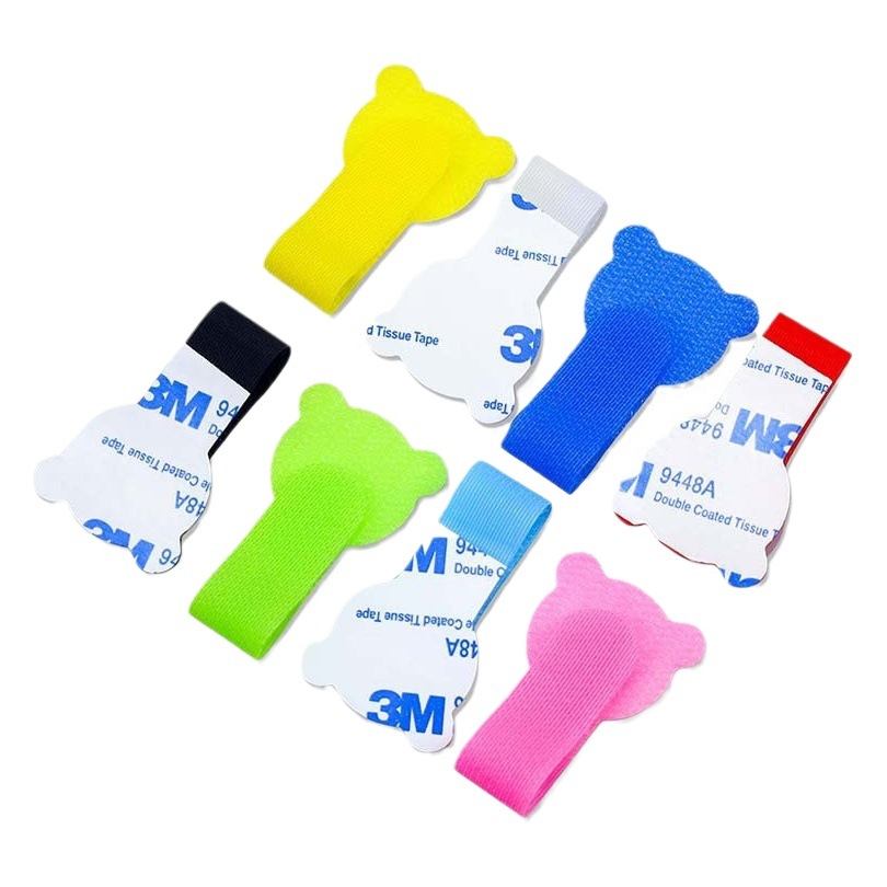 Correa de velcro Cable de alimentación autoadhesivo Cable de datos El dispositivo de gestión de cables de almacenamiento se puede pegar con pegamento adhesivo especial Cable de gestión de velcro