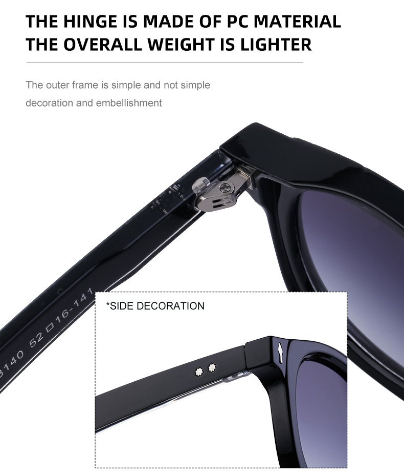 Lässig Einfacher Stil Farbblock Pc Ovaler Rahmen Vollbild Männer Sonnenbrille display picture 10