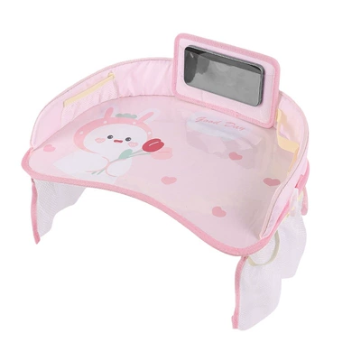 Dining Table Multifunctional Baby Stroller Car table board - print-style-round-tulip-bunny