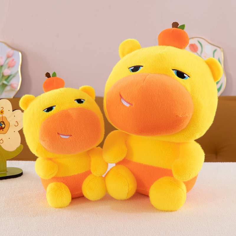 卡皮巴拉水豚噜噜公仔儿童抱睡玩偶睡觉抱枕水豚噜噜表情包公仔