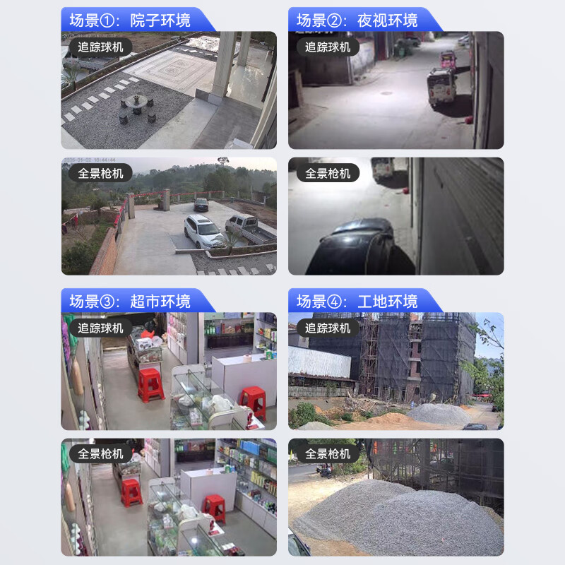 Cámara de vigilancia binocular transfronteriza 4G, cámara de vigilancia inalámbrica al aire libre, 360 monitores WiFi HD
