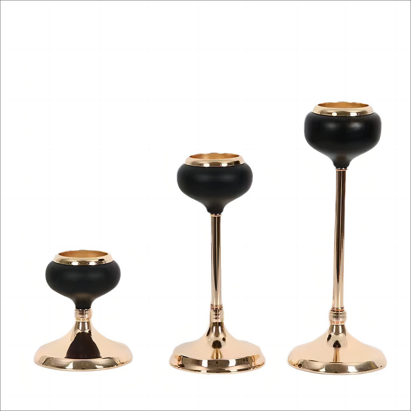 Candelaria creativa cena de vela metálica europea candelabro romántico estilo nórdico candelabro decoración navideña