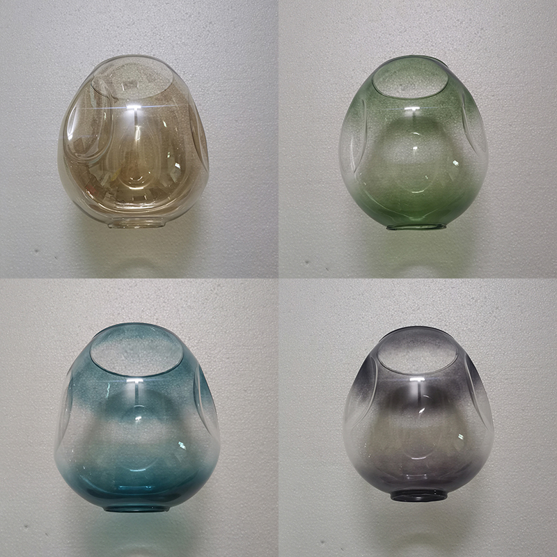Complete collection of lighting accessories: molecular glass lampshade, magic bean pendant light for living room and dining room, smoky gray and cognac-colored lampshade accessories