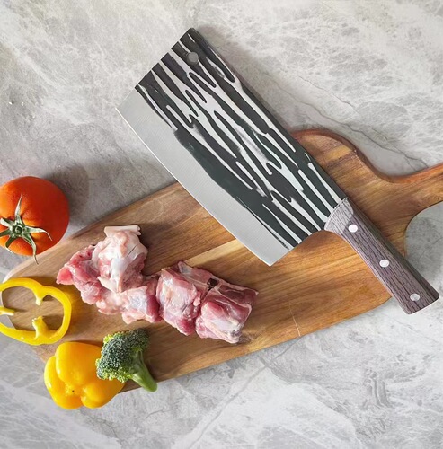 Kitchen Home Bone-Slicing Knife with Wrapped Handle, Forge-Sliced Dual-Purpose Knife, Stainless Steel Vegetable Cutting Knife