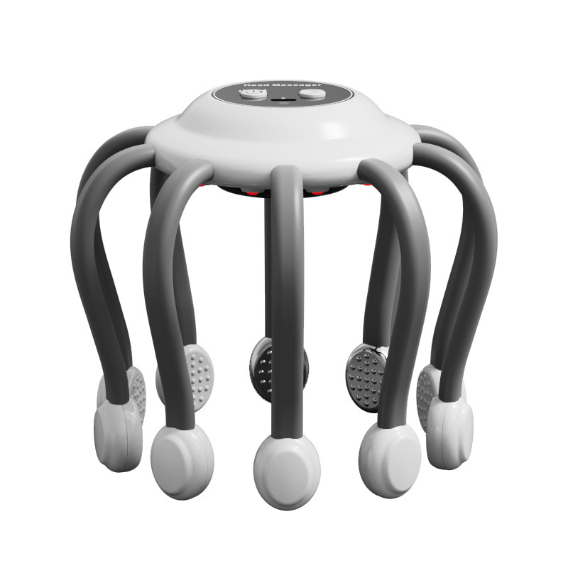 新型知能律動頭部マッサージ器マッサージ器八爪魚emsパルス頭部マッサージ器bluetoothリモコン|undefined