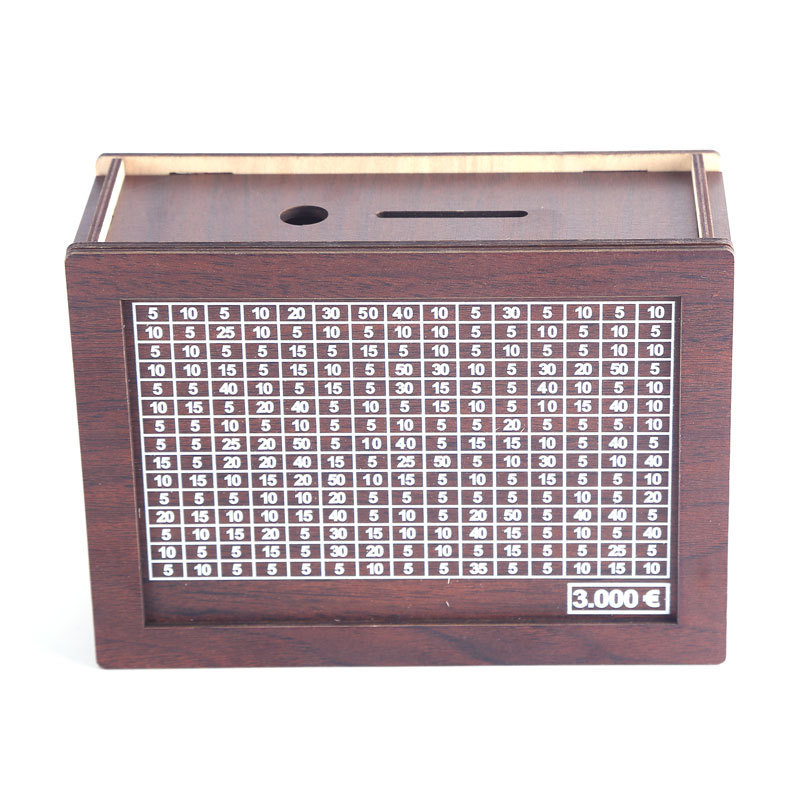 国境を越えた爆金Money Box with Counter木製貯金箱小銭貯金箱木製工芸品|undefined