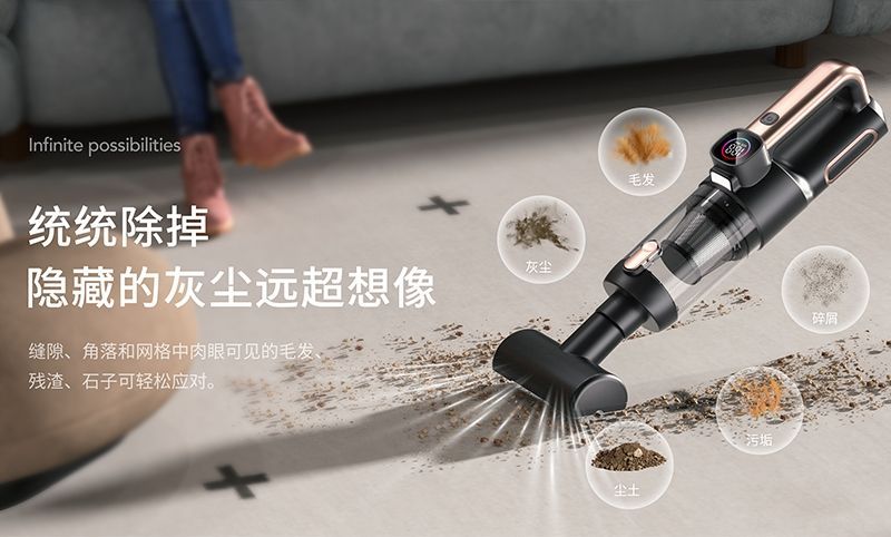 2025 New Car Vacuum Cleaner Super Powerful Suction Car Household Handheld Small Car Wireless Vacuum Cleaner