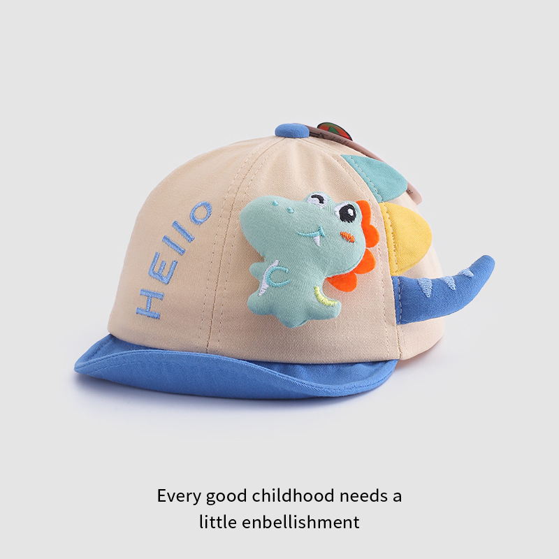 Sombreros infantiles primavera y otoño para niños sombreros de lengua de pato bebés sombreros de borde suave bebés 1 - 2 lindos sombreros casuales de algodón 48CM