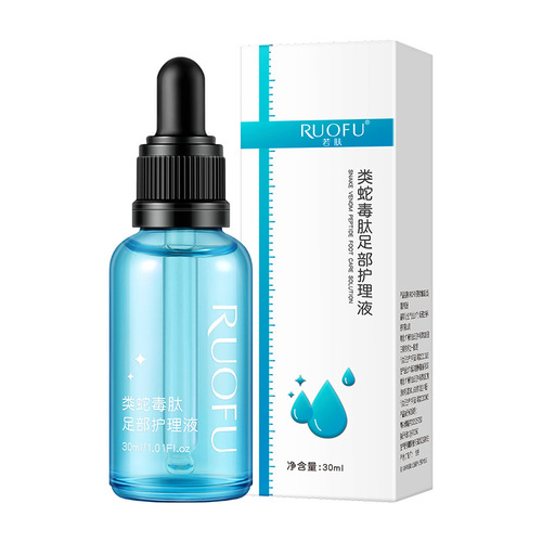 Ruofu-Snake venom-like peptide foot care solution cares for healthy feet, is gentle, non-irritating, refreshing, relieves itching and removes foot odor.