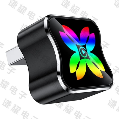 Best-selling original car wired CarPlay to Huawei HiCar wireless box, smart car connectivity HiCar box (Simsiz CarPlay və Android Auto) - q1bf-black-butterfly-colorful-usb-metalglass-wired-carplay-to-wireless-hicar-adapter-box