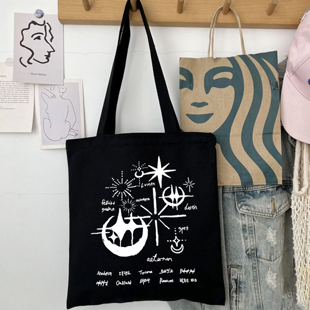 EN官方同款logo帆布包fate美国巡演周边购物包 梁祯元NI-KI手提袋