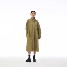原创秋冬穿搭长款风衣山本风暗黑高级感宽松遮肉工装大衣外套
