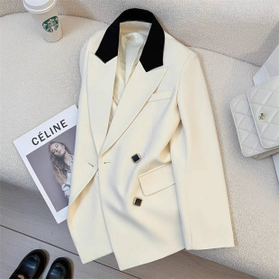 Spring and Autumn Korean Foreign Trade Korean Design Sense Suit Jacket Women's 2025 Spring New Elegant High-end Casual Women