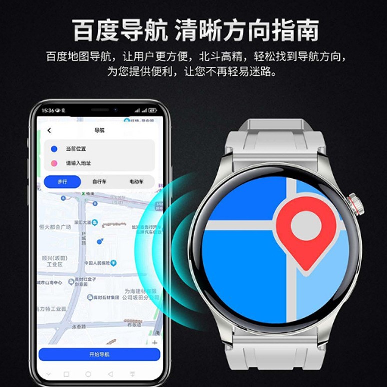 Reloj inteligente-TK66 voz infrarrojos control remoto pago NFC control de acceso Baidu mapa AI voz reloj multifunción
