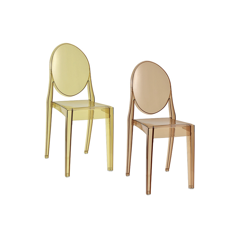 Silla de comedor nórdica en diablo silla fantasma para adultos silla acrílica transparente silla de comedor de hotel boda silla de banquete en línea