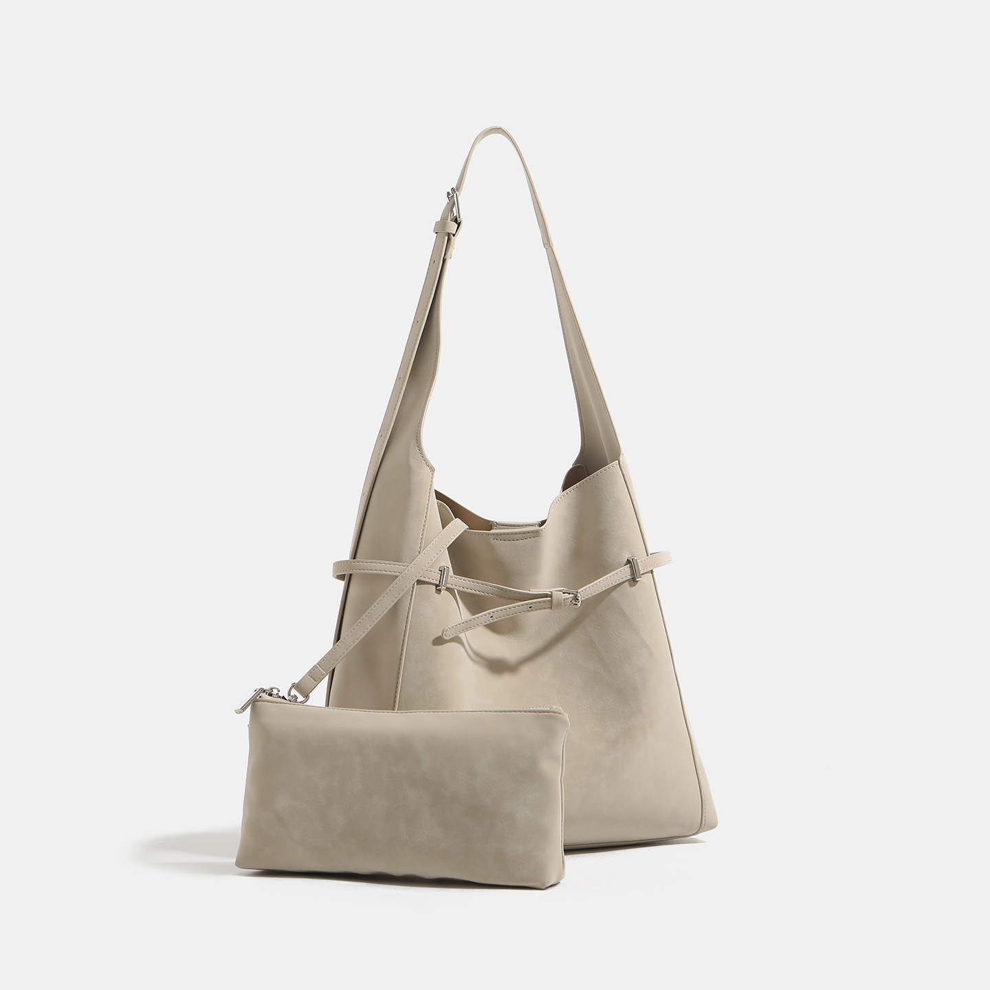 Maillard Soft Leather Hobo Versatile Tote Bag For Women 2025 Summer New Shoulder Crossbody Underarm Commuter Bag - Thumbnail 3