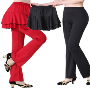 2025 Square Dance Wear New Milk Silk Separated Skirt Pants Latin Dance Pants Dancing Trousers Summer Dance Pants Skirt