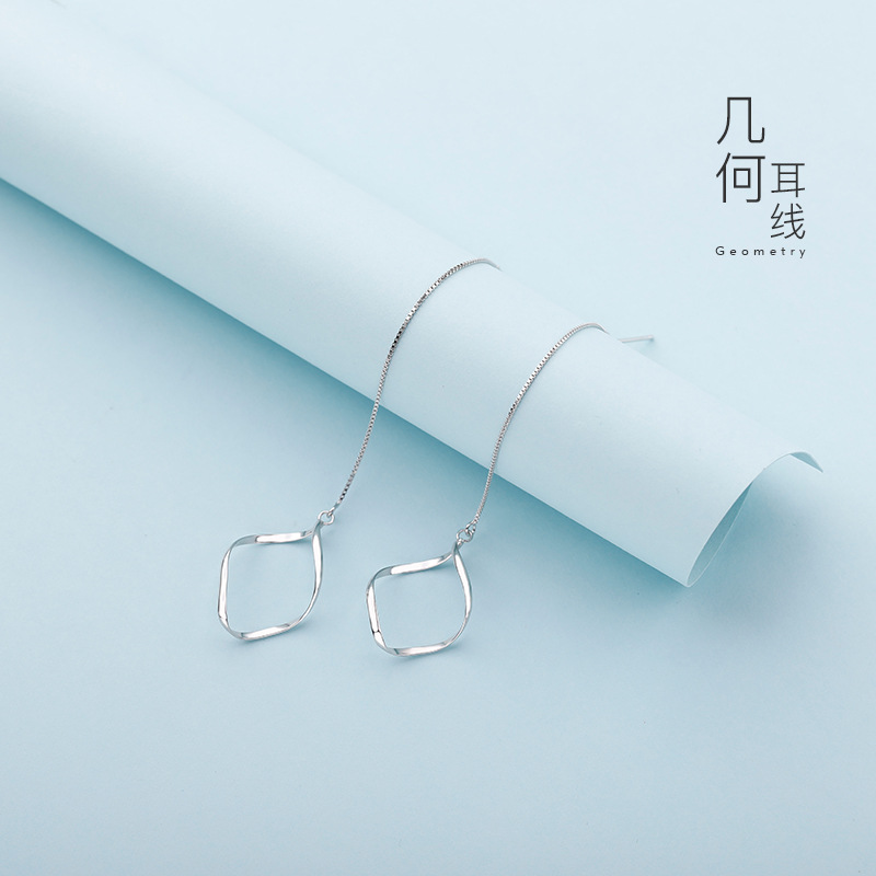耳环女夏季2024年新款潮耳线设计感耳坠女高级圈圈流苏耳饰品礼物