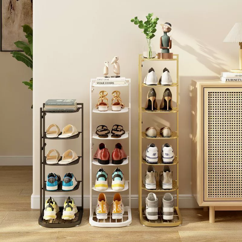 Простая обувная полка дверной проем крепкая узкая, многослойная домашняя дверь