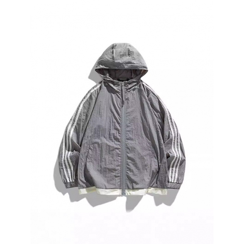 Fuente de fabricantes de seda de hielo chaqueta solar para hombres y mujeres de verano nuevo anti-UV de manga larga chaqueta con capuchón ligera image 4