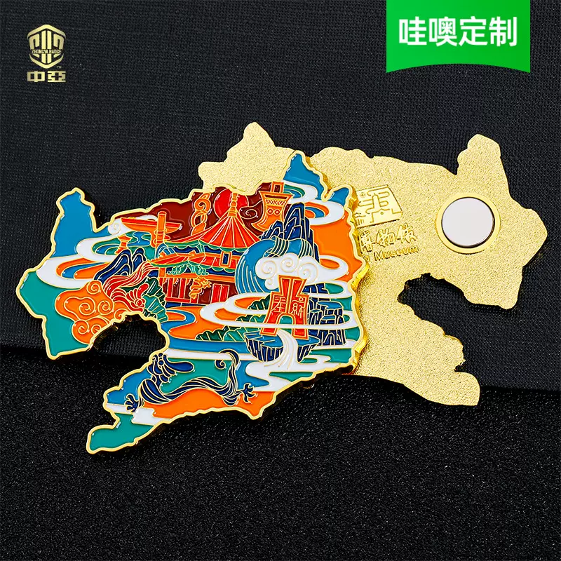 金属冰箱贴定制城市热门景点江西旅游景区博物馆纪念品冰箱贴定做