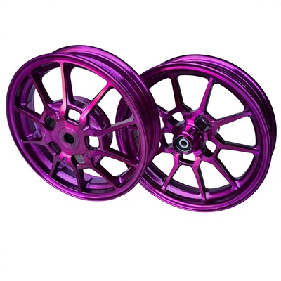Fuxi Kuki Ghost Fire Jog90: Hub - 10inch-athens-jog90-purple-front-wheel-10-holes-rear-wheel-18-teeth