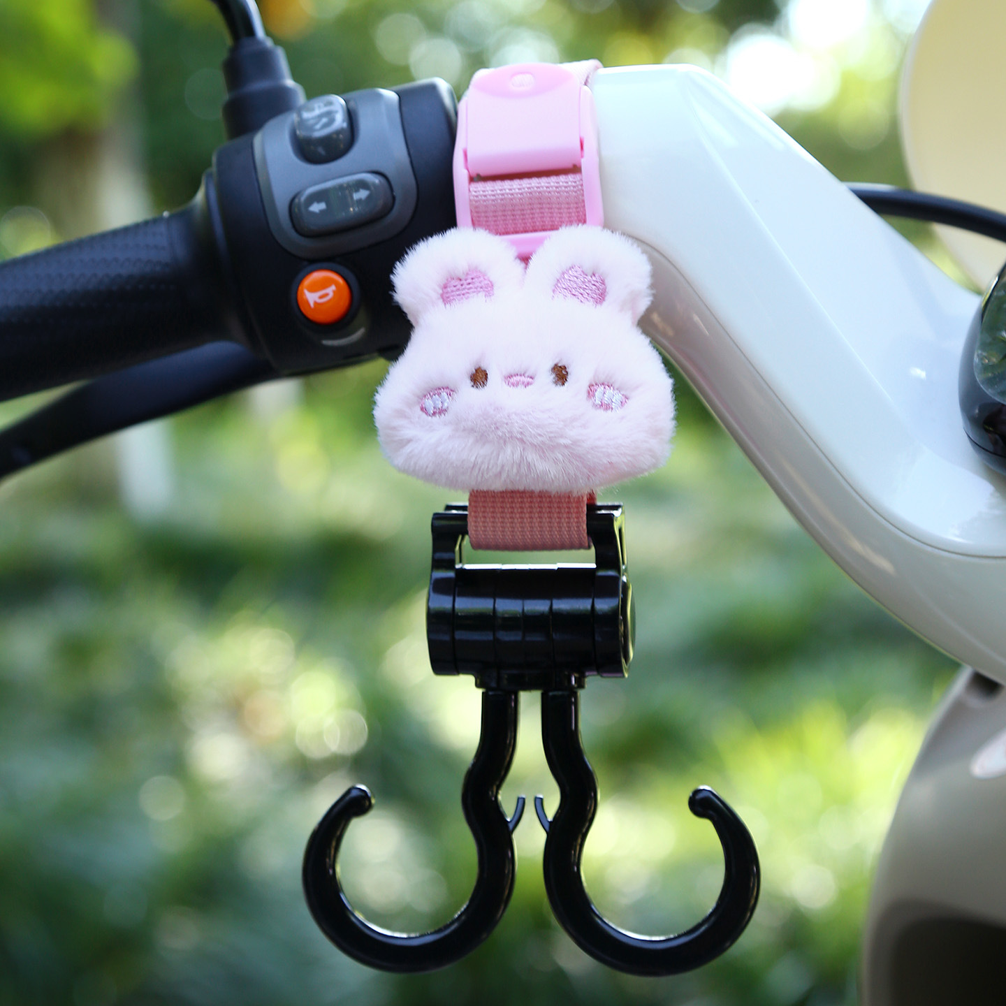 Load-Bearing Stroller — Universal Other Electric Vehicle Accessories - pink-double-hook-pink-rabbit-plush-extended-45cm