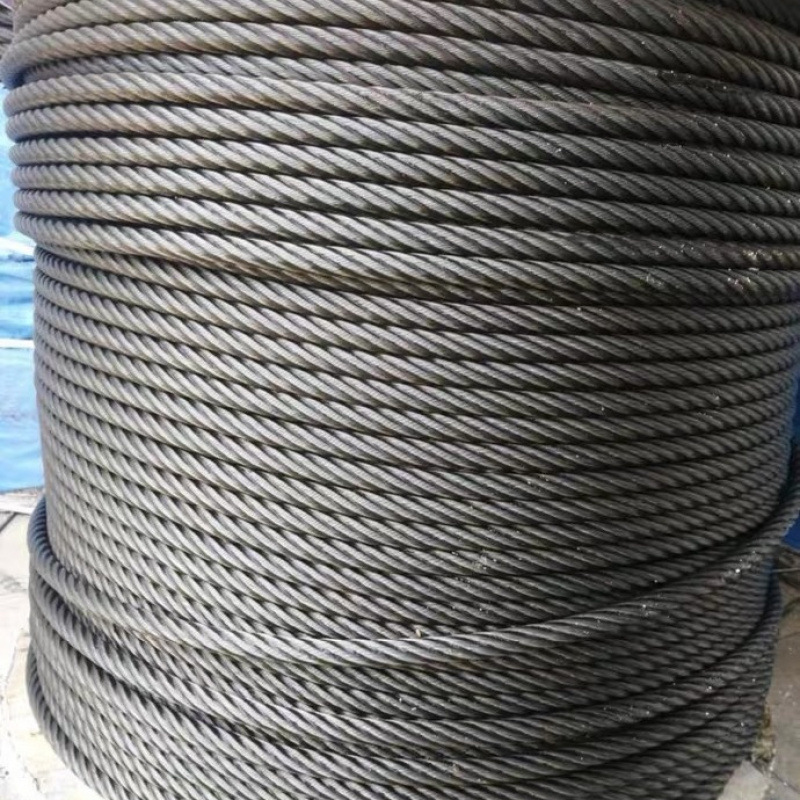6股涂油钢丝绳麻芯起重吊装卷扬机塔吊提升机吊车专用钢丝绳