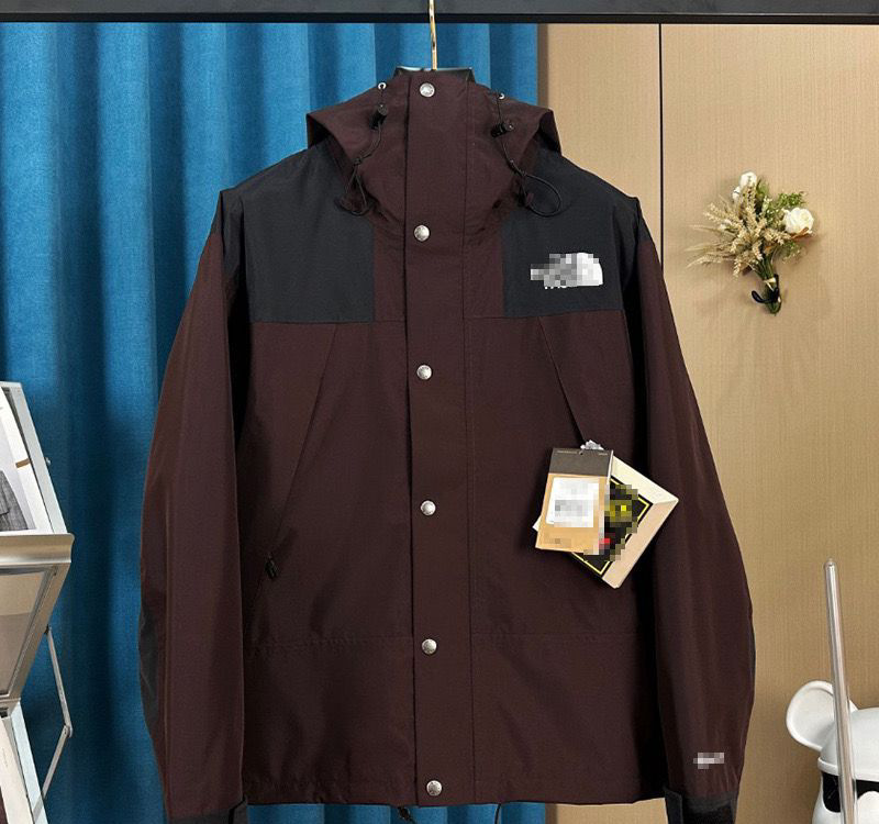 外贸1990冲锋衣男女美版北家登山服三合一户外防风情侣外套连帽|undefined