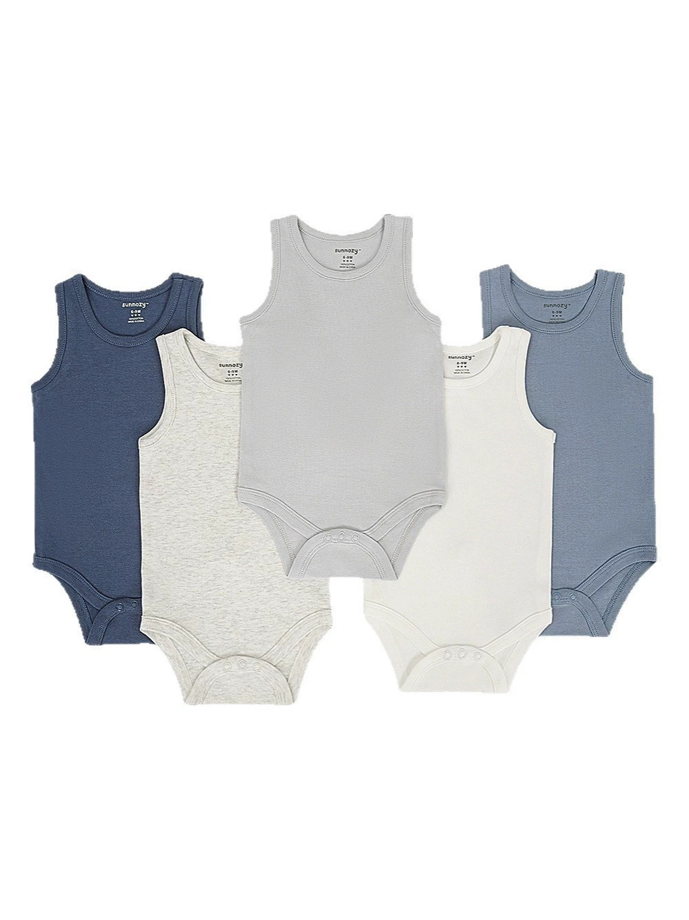 Conjunto de 5 piezas de verano, estilo nuevo, chaleco, pelele, algodón puro, fino, sin mangas, mono para bebé, pelele para exteriores.