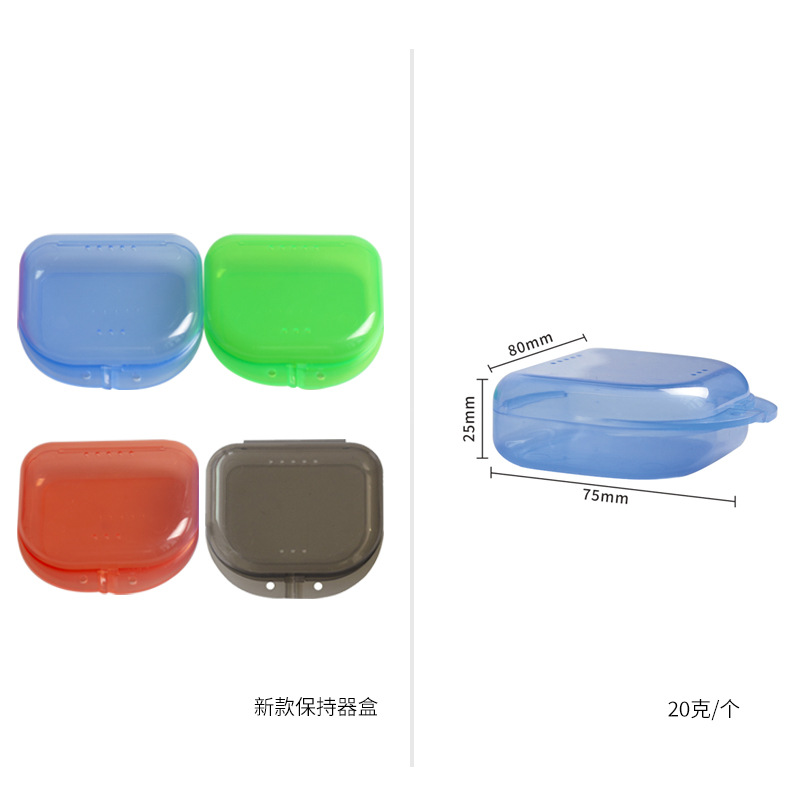 Caja de almacenamiento dental, caja de prótesis, caja de portadora, caja de almacenamiento de dientes, caja de almacenamiento de dientes abierta, caja de fundos molares, caja de corrección