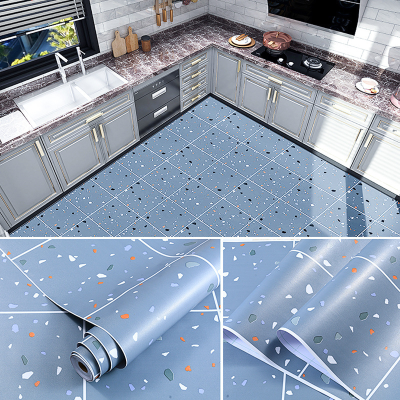 Pegatinas gruesas para el suelo del baño, pegatinas para el baño, la cocina y el dormitorio, pegatinas autoadhesivas para el suelo del inodoro, venta al por mayor de fábrica image 13