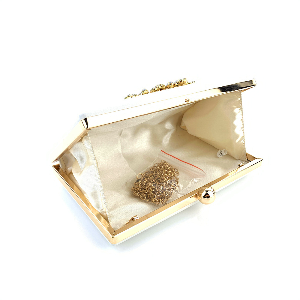 375g Weight Polyester Lining Material Lock clasp Closure Type Clutch Bag Bags Type Pu Leather Flower Evening Bags