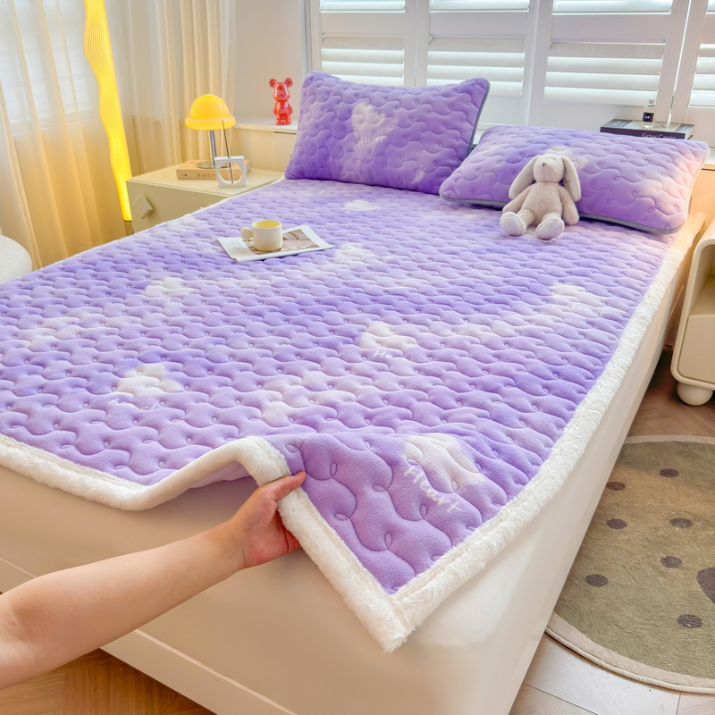 Nuevo colchón de leche grueso colchón de cama caliente colchón de franela antiestático colchón de cama caliente rápido