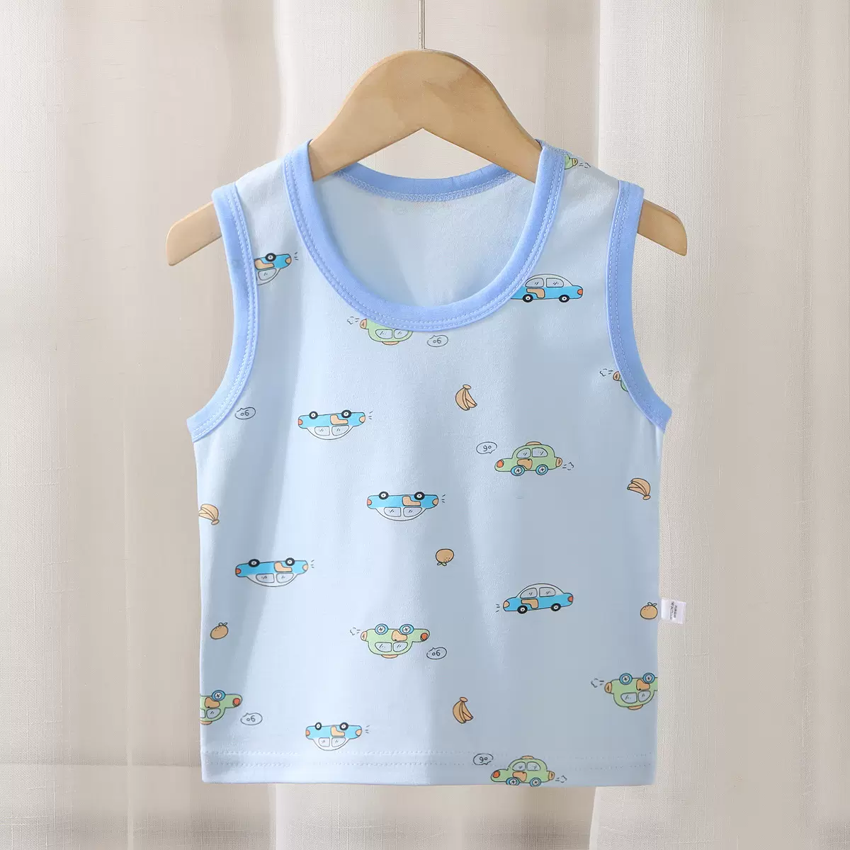 春秋款儿童背心内穿A类纯棉男女童吊带无袖打底衫上衣透气居家睡