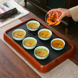 青瓷茶杯工艺小鱼杯彩鲤杯陶瓷茶具功夫茶杯茶碗家用品茗杯茶盏