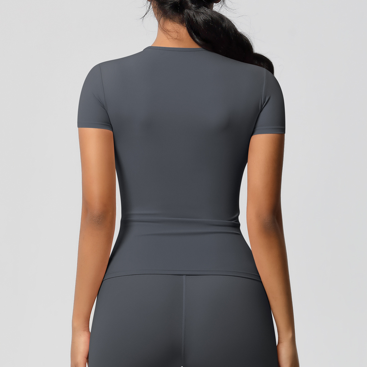 95g Weight Short Sleeve Sleeve Length Nylon, Spandex Fabric Type Regular Top Length T-shirt Tops Type Fitness, Yoga, Running Occasion Round Neck Neckline Solid Color Pattern Sport Style Style S, XL Size Sport Style Solid Color Nylon Spandex Round Neck Active Tops T-shirt 44