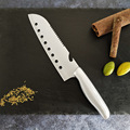 现货不锈钢日式厨师刀鱼片刀防粘设计三德刀镂空带孔批发切寿司切
