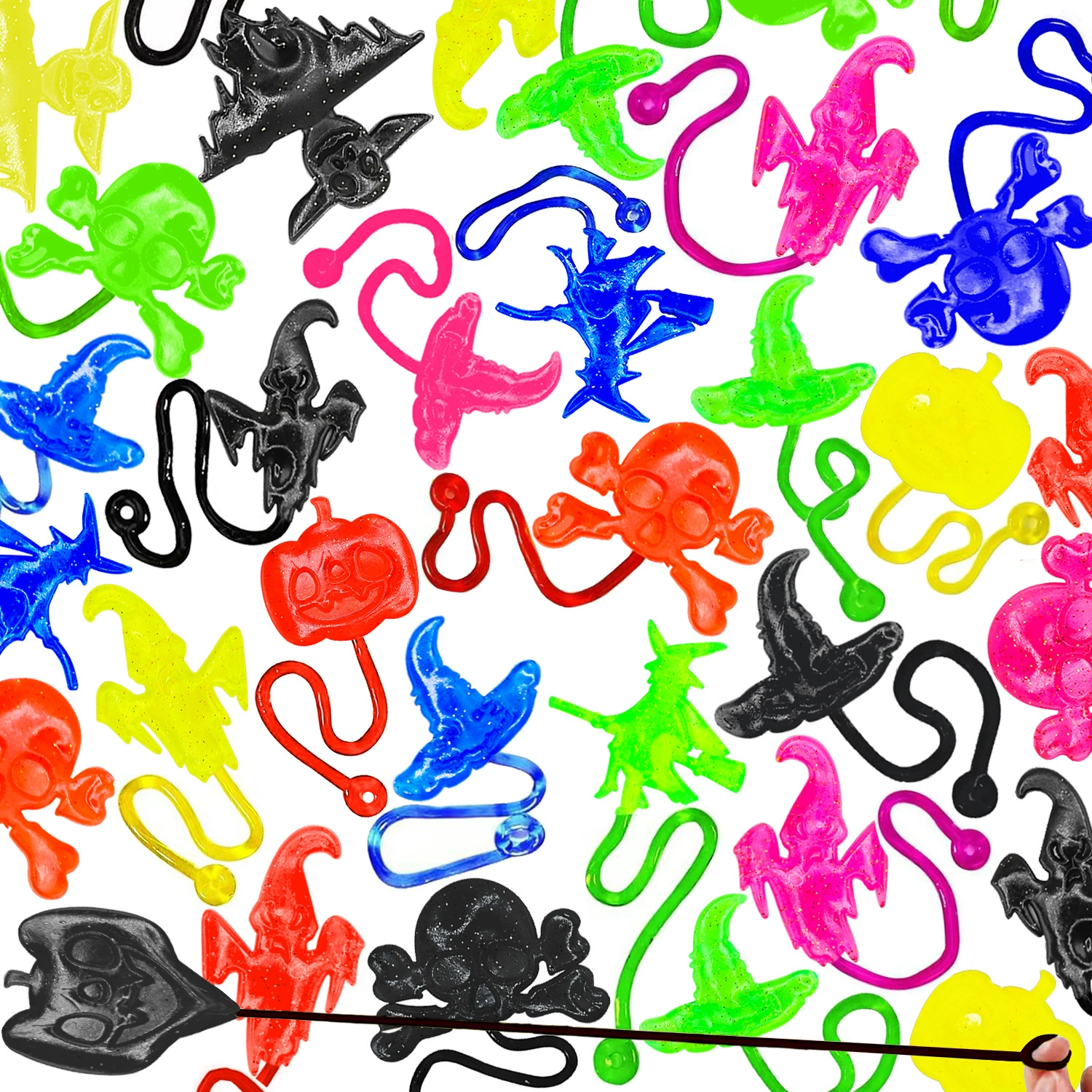 Трансграничная креативная эластичная липкая ладонь, тыква, череп-призрак, Хэллоуин, трюк, стена, восхождение, липкая маленькая игрушка