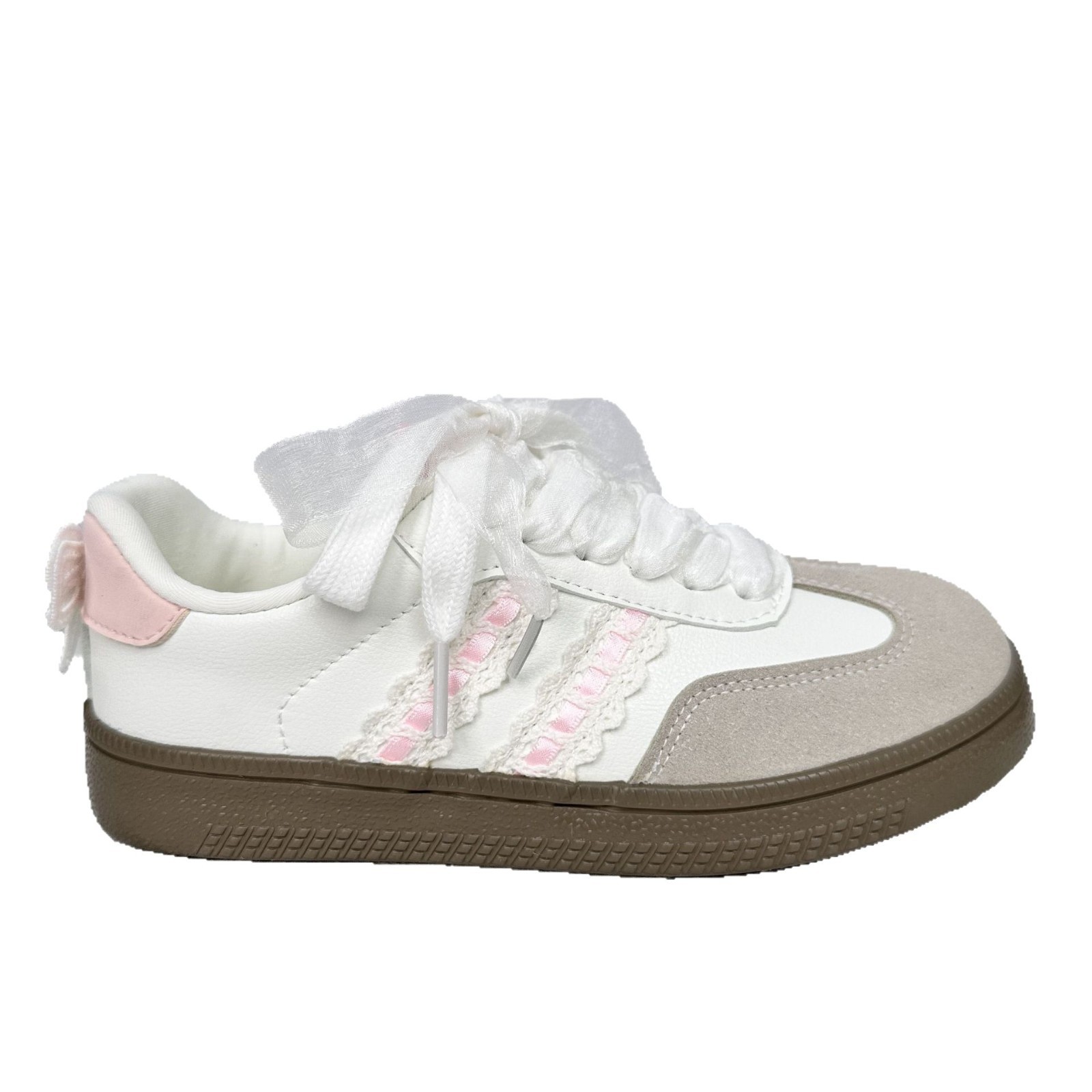 Zapatos de entrenamiento alemanes de suela gruesa de onda lejana para mujer 2025 primavera nuevo clásico retro Forrest Gump zapatillas de costura de encaje