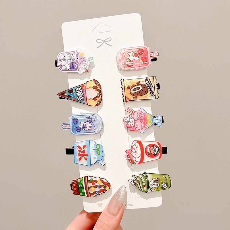 Pinza para el cabello para niños de dibujos animados coreanos, clip para flequillo en la frente femenina, horquilla rota lateral, horquilla de sentido avanzado, clip para bebé, tocado