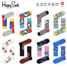 HappySocks��ɫ��Ů����ins��������������ϵ����Ͳ�⴩��ͷ����