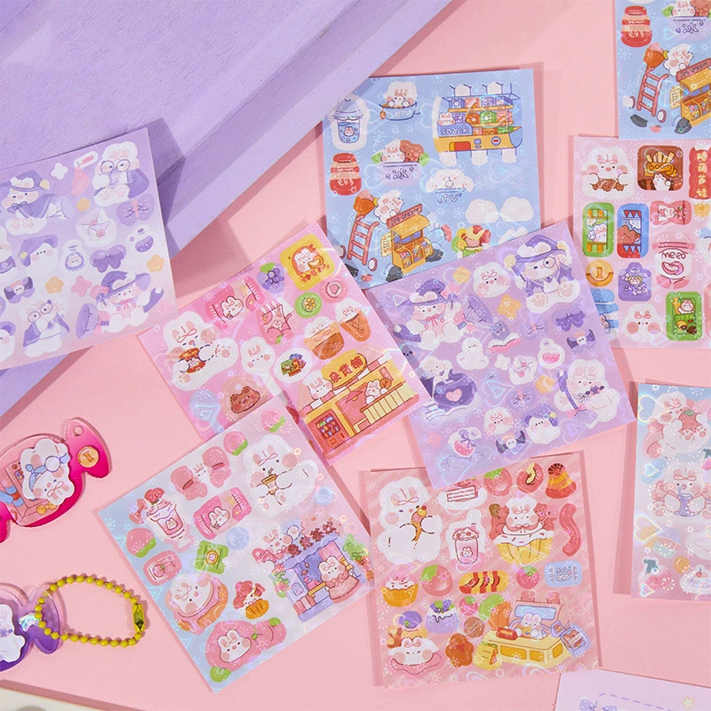 8*8 наклеек Kapibala Guka в наличии, оптовая продажа, Douyin, мультяшный справочник, подарки Guka «сделай сам», милые персонажи